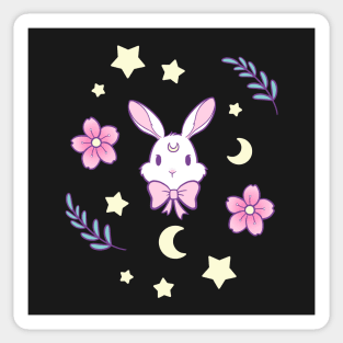 Sakura Bunny // Black | Nikury Sticker